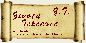 Života Tepčević vizit kartica
